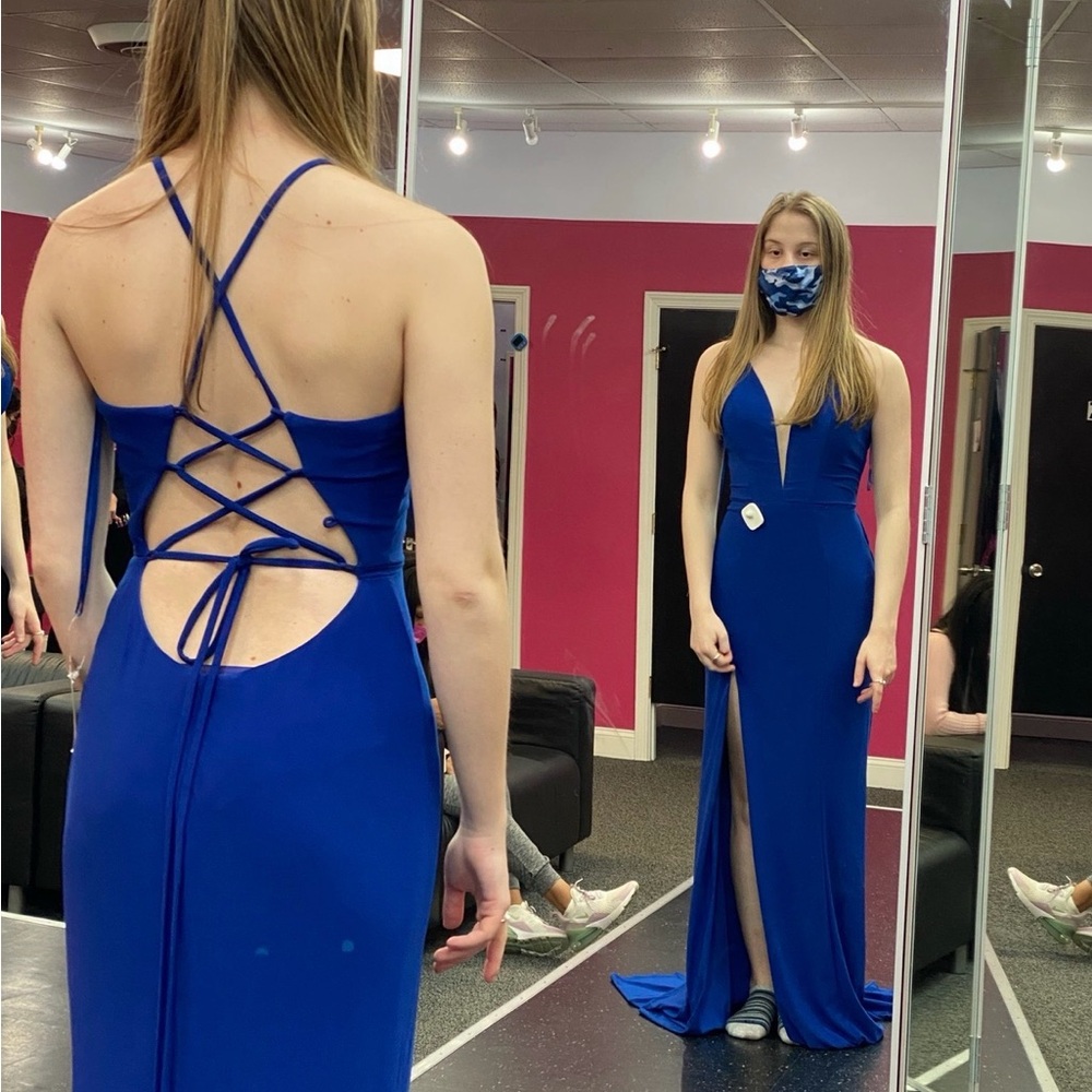 Faviana 7977 royal blue prom dress
